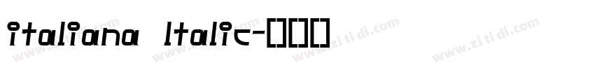 italiana ltalic字体转换